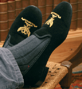 Family Crested Velvet Slippers V