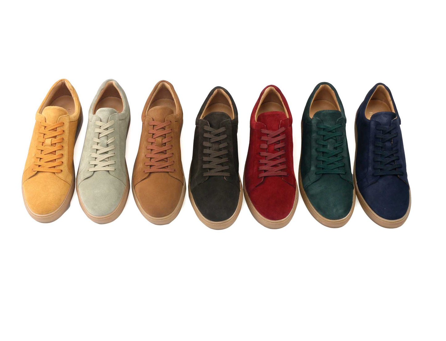 Mens Olive Suede Sneaker