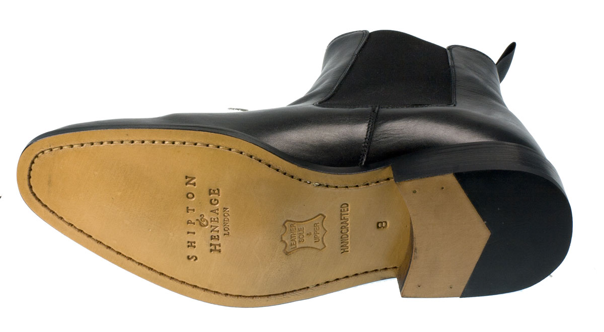 Test Black Chelsea Boot bottom view