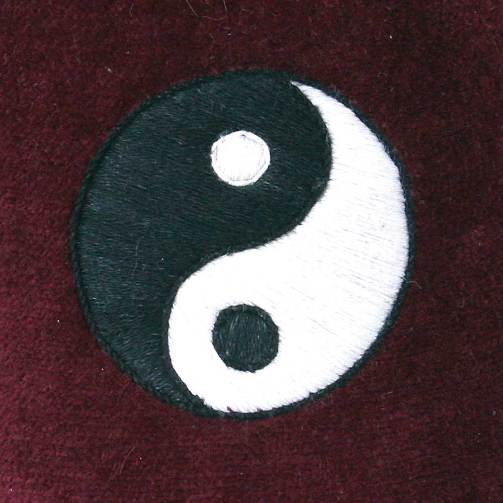 Ying and Yang Embroidered Velvet Slipper