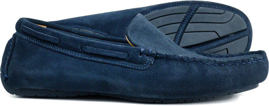 Silverstone Mens Navy Suede Driving Loafer