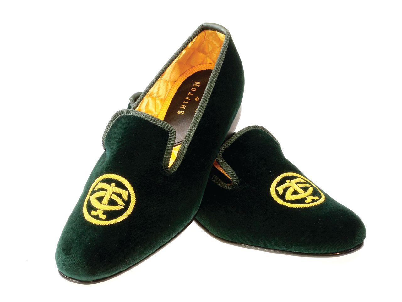 Green Velvet Tavern Club Slipper