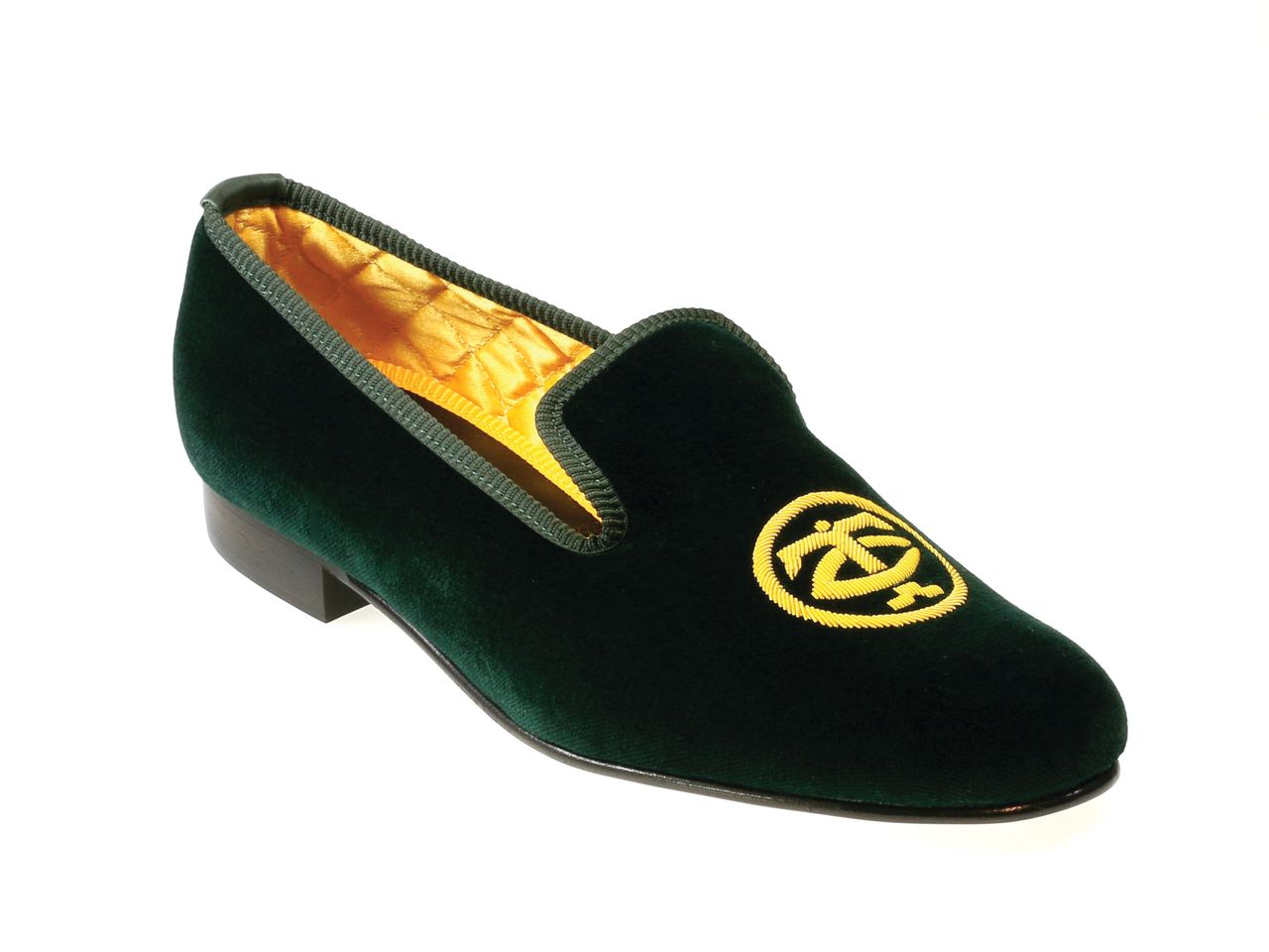 Green Velvet Tavern Club slipper