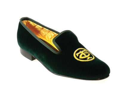 Green Velvet Tavern Club slipper