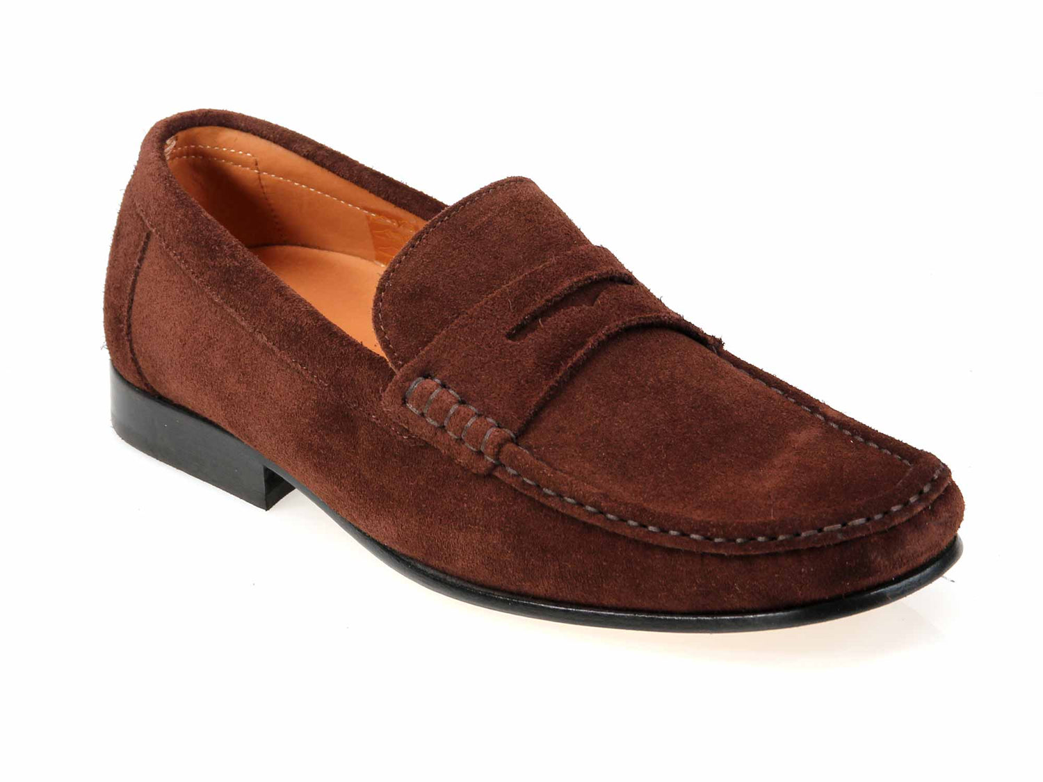 Arno Mens Chocolate Suede Moccasin Loafer