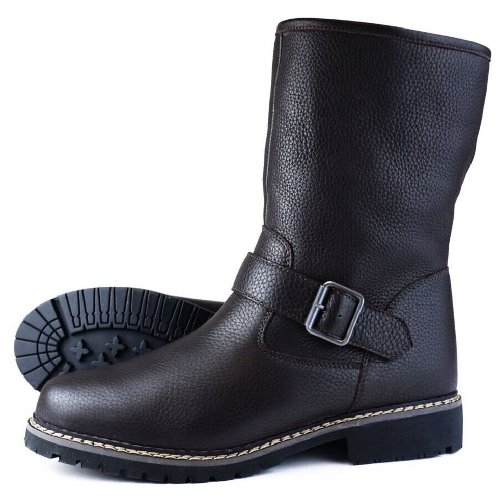 Coniston Ladies Brown Leather Sheepskin Lined Winter Boots