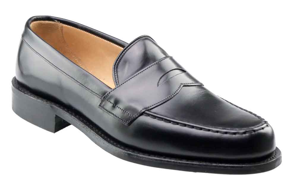 HOWARD (Black Calf) Loafer with Rubber Sole