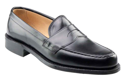 HOWARD (Black Calf) Loafer with Rubber Sole