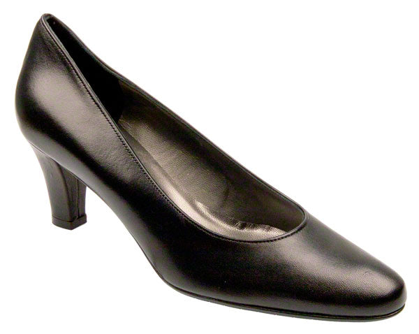 AVELLINO Ladies Black Calf Court Shoe