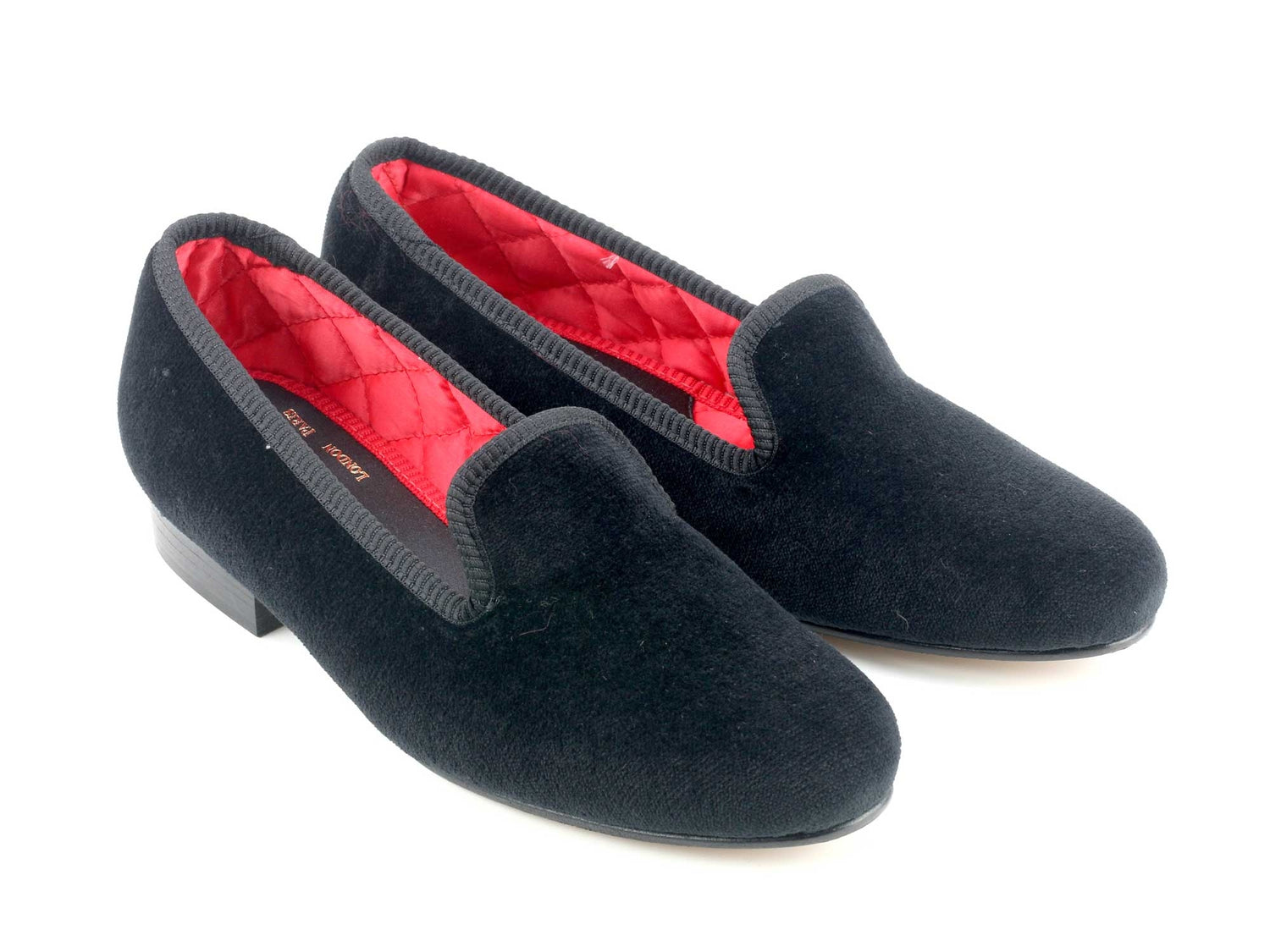 Ladies Black Velvet Slipper - UK 3