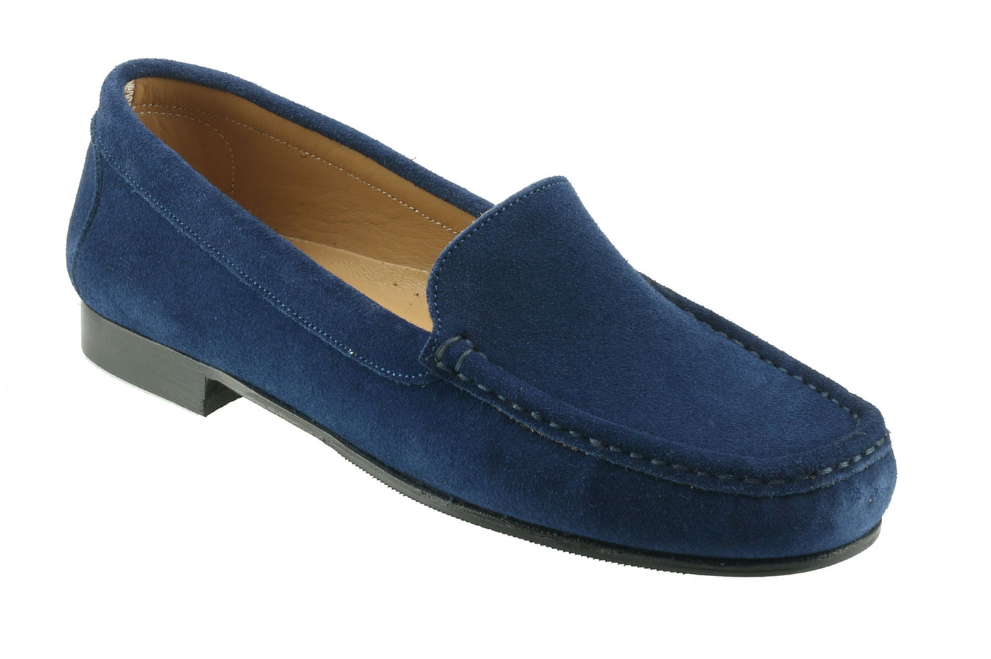 Sibari Ladies Navy Blue Suede Italian Loafer