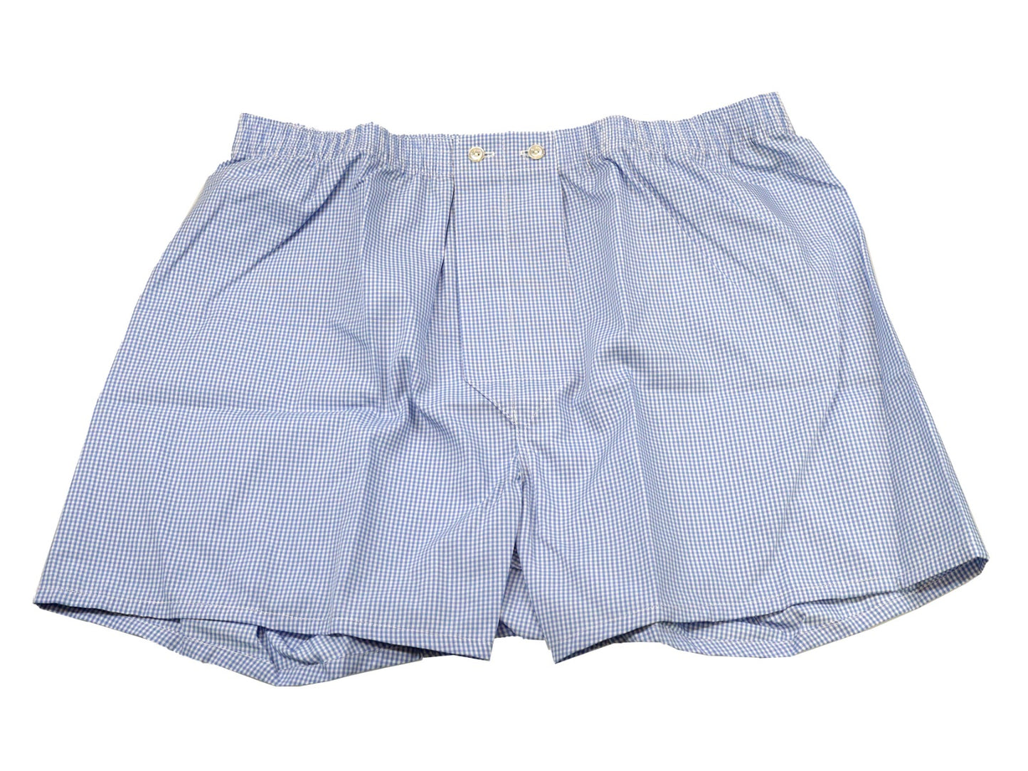 Mens Sky Blue Gingham Boxer Shorts