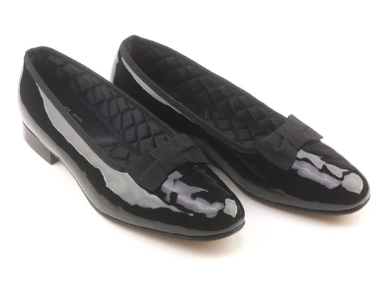 Mens  Black Patent Pump - UK 10.5