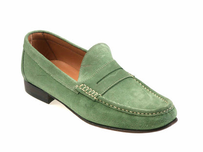 Milan Mens Sage Green Suede Moccasin Loafer Shipton & Heneage Milan Mens Sage Green Suede Moccasin Loafer Shipton & Heneage