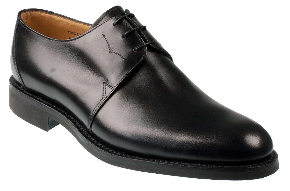 Budapest men's black derby shoe with rubber sole - side shot