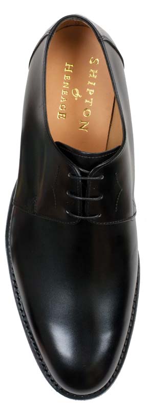 Budapest men's black derby shoe with rubber sole - top shot