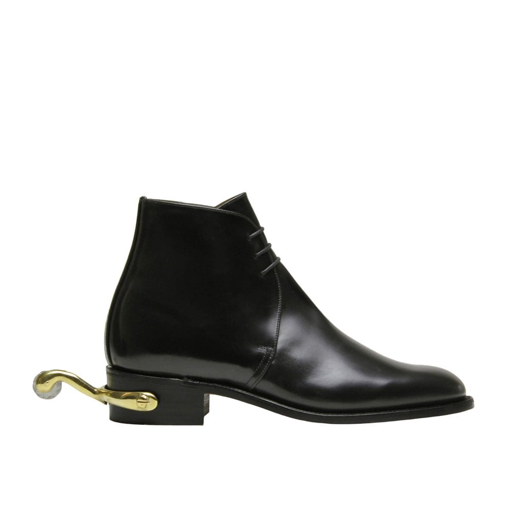 George Black Military Boot with Spur Box