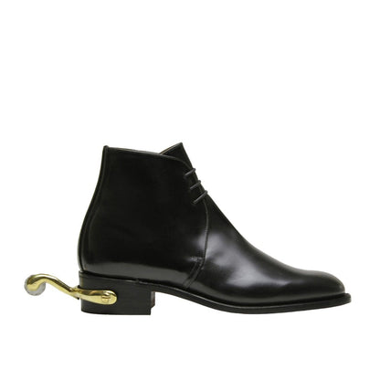 George Black Military Boot with Spur Box