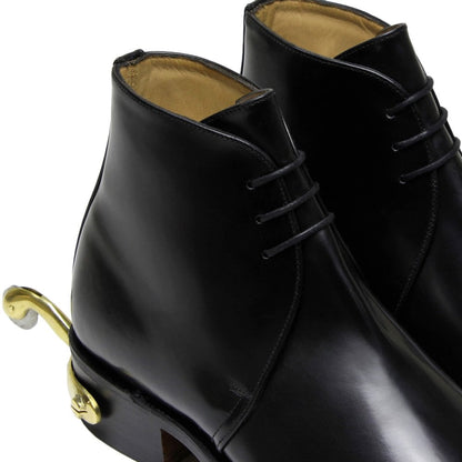 George Black Military Boot with Spur Box