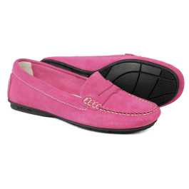 Louis Vuitton Shoe Pink Raspberry Suede Loafer / Driving Shoe 38.5 / 8.5 New
