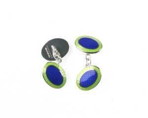Imperial Sterling Silver and Vitreous Enamel Cufflinks 219
