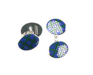Constellation Sterling Silver and Vitreous Enamel Cufflinks 225