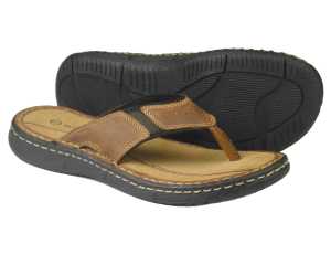 Belize Mens Tan Brown Leather Sandal