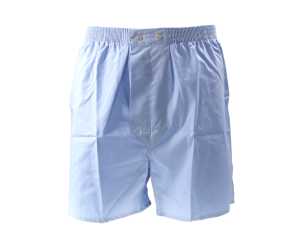 Mens Plain Blue Cotton Boxer Shorts