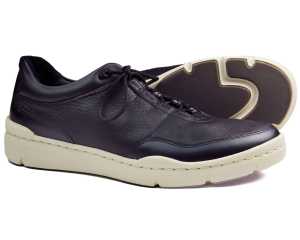 Camden Mens Black Leather Sneakers