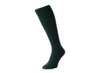Men's Long Wool Rich Socks - Dark Green
