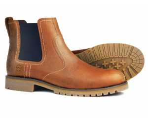 Exmoor Mens Havana Brown  Leather Chelsea Boot