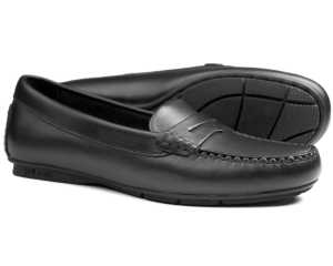 Florence Ladies Black Leather Driving Shoe