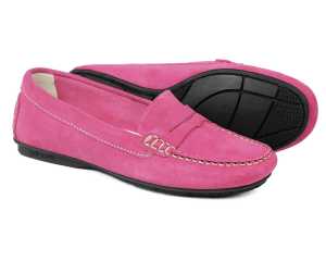 Florence Ladies Pink Suede Driving Shoe