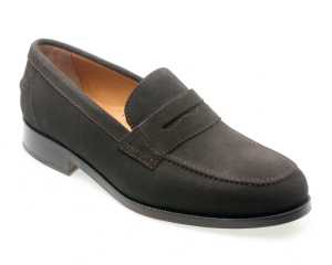 Avon WIDE Mens Chocolate Suede Calf Loafer