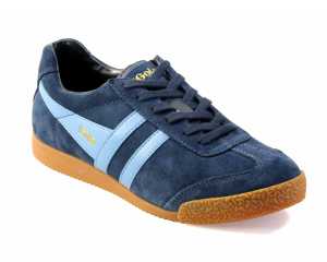 Harrier Ladies Navy and Cornflower Suede Classic Trainers