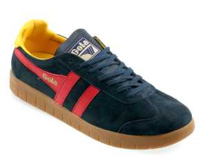 Hurricane Mens Navy Red Suede Classic Trainers