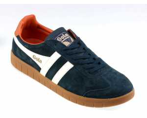 Hurricane Mens Navy White Suede Classic Trainers
