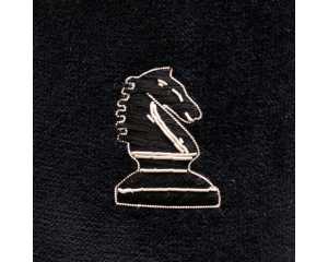 Chess Knight Embroidered Velvet Slipper