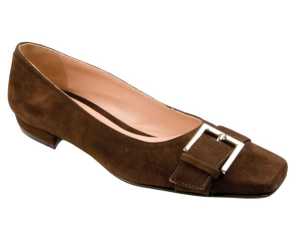 FLORENTINA Ladies Brown Suede Court Shoe