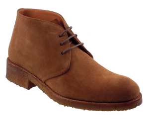 SEVILLE Ladies Tobacco Suede Chukka Boot With Crepe Rubber Sole Side