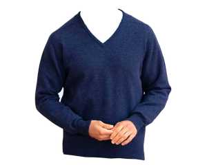 LEVEN 2 Ply Lambswool V-Neck Jumper