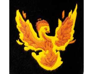 Phoenix Embroidered Velvet Slipper