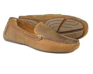 Silverstone Mens Sand Nubuck Driving Loafer