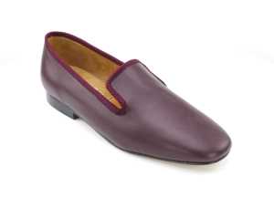 Lady Leather Slipper Wine Red Size 7