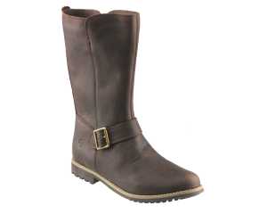 Stow Ladies Dark Brown Mid Calf Boot with Rubber Sole