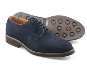TAY - Mens Blue Suede Summer Derby Rubber Sole Pair