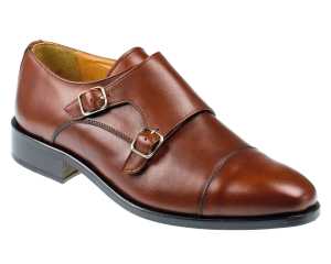 Thames Mens Brown Double Monk Shoe