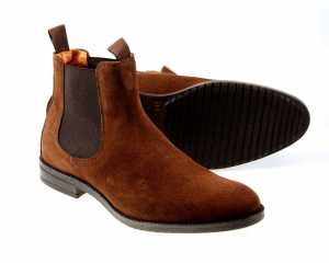 TWICKENHAM Mens and Boys Chocolate Brown Suede Chelsea Boot