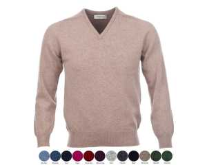 Made in Scotland Great & British Knitwear Mens HM105 100% Lambswool Plain Crew Neck Jumper