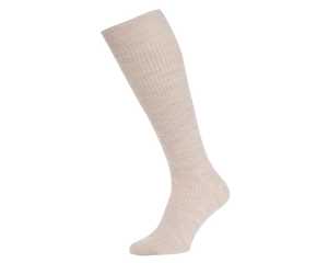 Men's Long Wool Rich Socks - Oatmeal